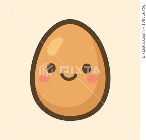 Kawaii Design Style Egg Vector Template Kawaii Design Style Egg Vector Template 139516756