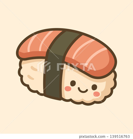 Kawaii Design Style Sushi Vector Template Kawaii Design Style Sushi Vector Template 139516763
