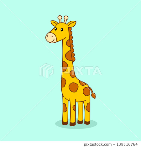giraffe cartoon cute vector template giraffe cartoon cute vector template 139516764