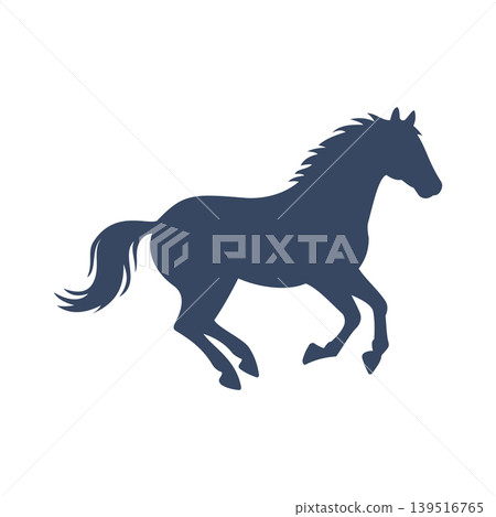 Running Horse Silhouette Logo Illustration Vector Template Running Horse Silhouette Logo Illustration Vector Template 139516765