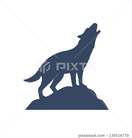 Wolf Silhouette Logo Illustration Vector Template Wolf Silhouette Logo Illustration Vector Template 139516770