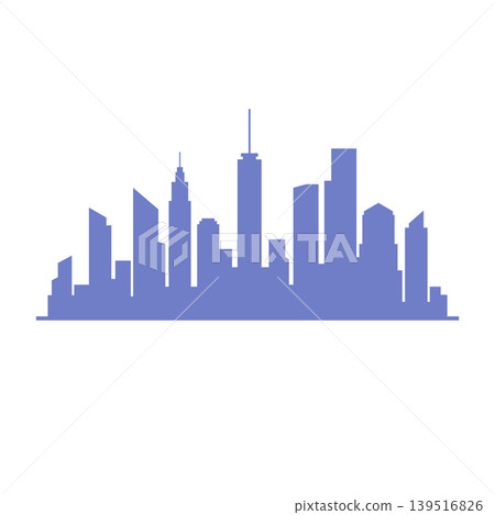 city skyline silhouette vector template city skyline silhouette vector template 139516826