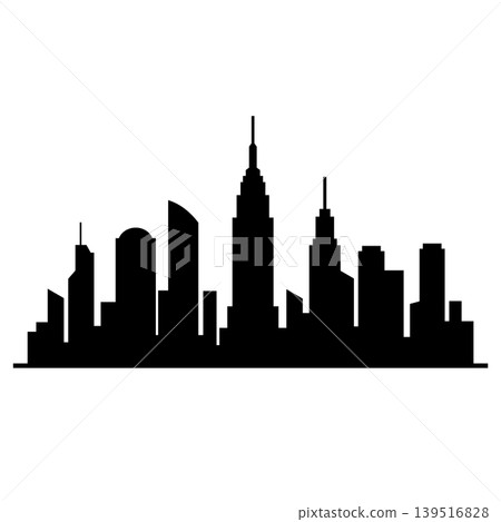 city skyline silhouette vector template city skyline silhouette vector template 139516828