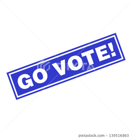 Go Vote Letter Rubber Stamp Template Design 139516863