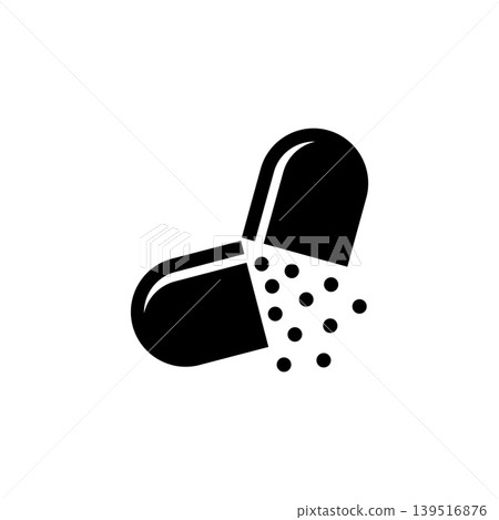 Trendy Capsule Medicine Medical Icon Vector Template Trendy Capsule Medicine Medical Icon Vector Template 139516876
