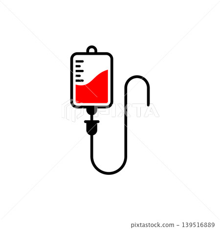 IV Bag Infusion Medical Icon Vector Logo Template IV Bag Infusion Medical Icon Vector Logo Template 139516889