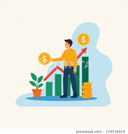 Invest Finance Illustration Design Vector Template Invest Finance Illustration Design Vector Template 139516919