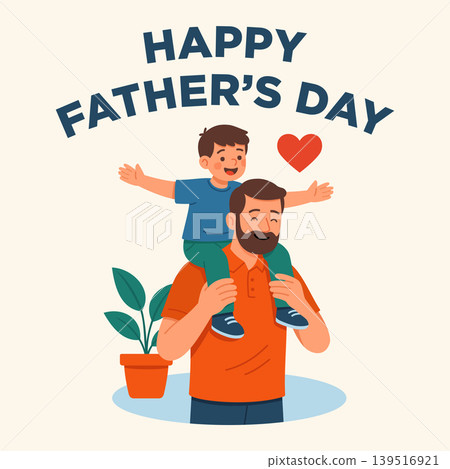 Happy Father's Day Illustration Vector Template Happy Father's Day Illustration Vector Template 139516921