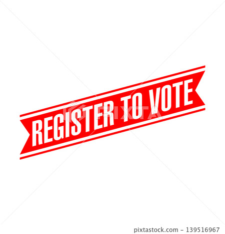 Register to Vote Letter Rubber Stamp Template Design 139516967