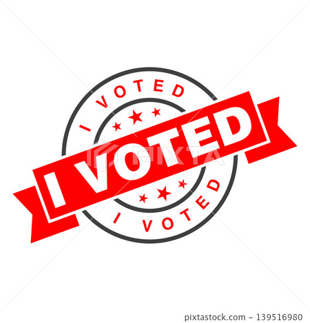 I Voted Letter Rubber Stamp Template Design I Voted Letter Rubber Stamp Template Design 139516980
