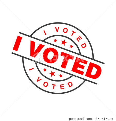 I Voted Letter Rubber Stamp Template Design I Voted Letter Rubber Stamp Template Design 139516983