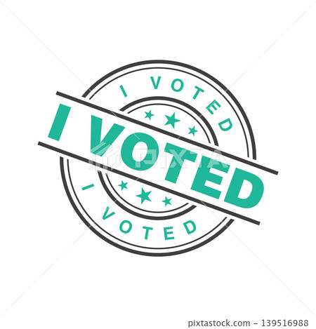 I Voted Letter Rubber Stamp Template Design I Voted Letter Rubber Stamp Template Design 139516988