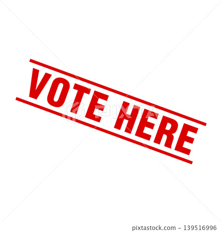 Vote Here Letter Rubber Stamp Template Design Vote Here Letter Rubber Stamp Template Design 139516996