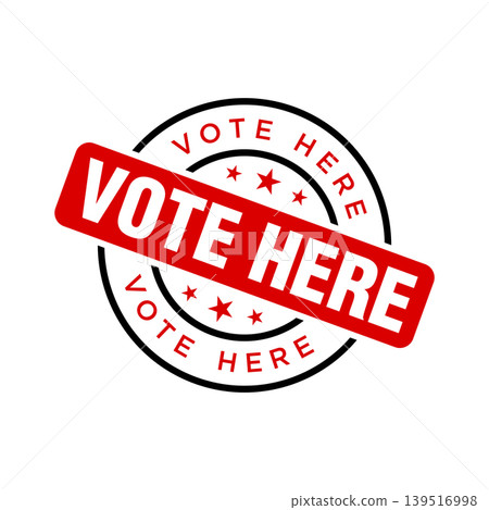 Vote Here Letter Rubber Stamp Template Design Vote Here Letter Rubber Stamp Template Design 139516998