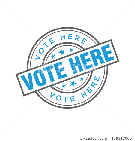 Vote Here Letter Rubber Stamp Template Design Vote Here Letter Rubber Stamp Template Design 139517000