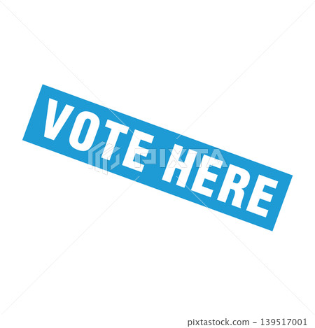 Vote Here Letter Rubber Stamp Template Design 139517001