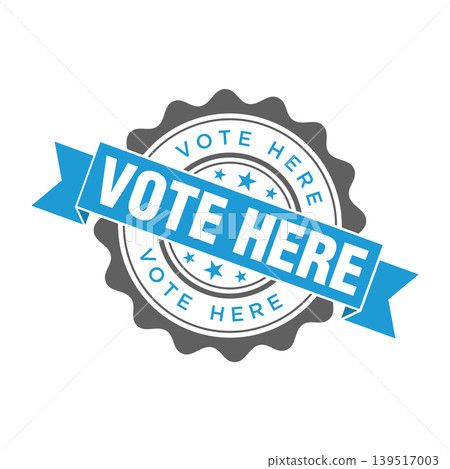 Vote Here Letter Rubber Stamp Template Design Vote Here Letter Rubber Stamp Template Design 139517003