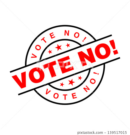 Vote No Letter Rubber Stamp Template Design 139517015