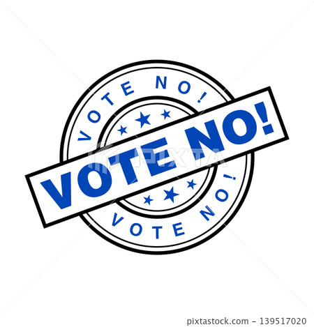 Vote No Letter Rubber Stamp Template Design 139517020