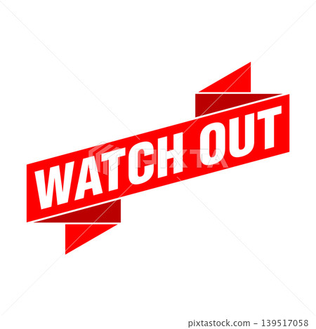 Watch Out Letter Rubber Stamp Template Design 139517058
