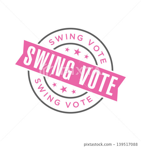 Swing Vote Letter Rubber Stamp Template Design 139517088