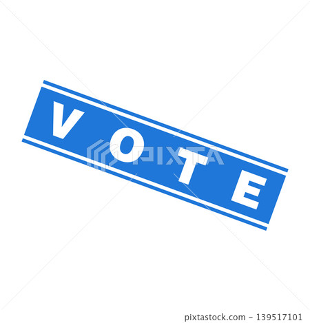 Vote Letter Rubber Stamp Template Design 139517101