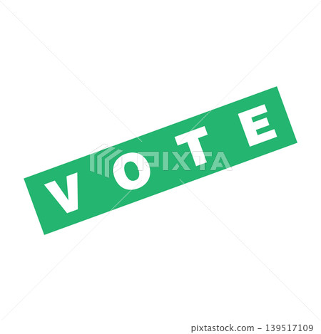 Vote Letter Rubber Stamp Template Design 139517109