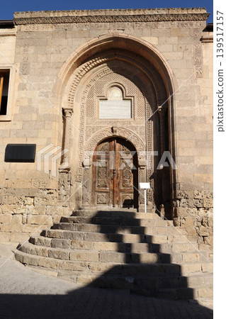 The carved wooden door of Medrese of Mehmet Sakir Pasa in Cappadocia 139517157