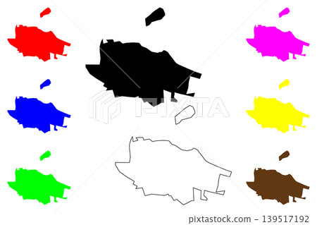 Sievierodonetsk city (Ukraine) map vector illustration, scribble sketch Severodonetsk or Siverskodonetsk map Sievierodonetsk city (Ukraine) map vector illustration, scribble sketch Severodonetsk or Siverskodonetsk map 139517192