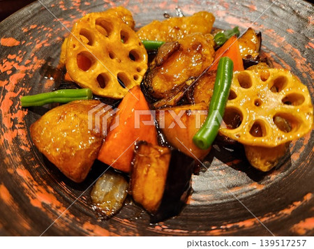 黑醋雞肉蔬菜 黑醋雞肉蔬菜 139517257