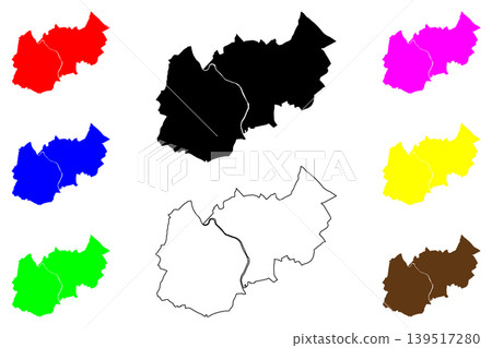 York city (United Kingdom of Great Britain and Northern Ireland, UK, England) map vector illustration, scribble sketch York map 139517280
