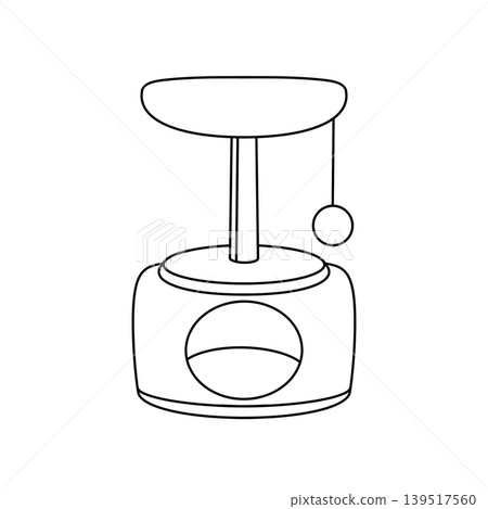 Simple line drawing of a vintage-style joystick Simple line drawing of a vintage-style joystick 139517560