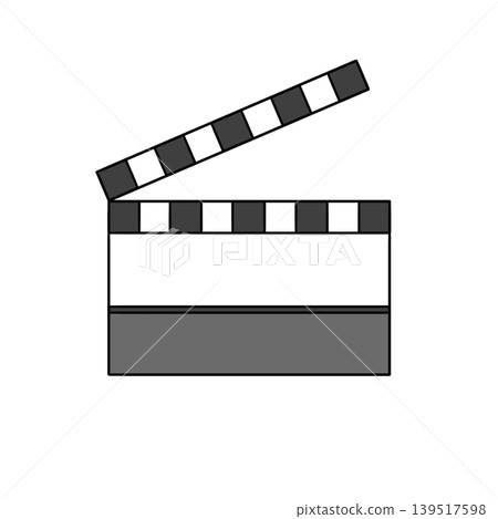 Simple, minimalist clapperboard design in dark tones Simple, minimalist clapperboard design in dark tones 139517598