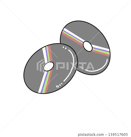 Two gray oval shapes overlap slightly Two gray oval shapes overlap slightly 139517605