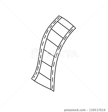 Curved panel with dashed lines and angular segments Curved panel with dashed lines and angular segments 139517619