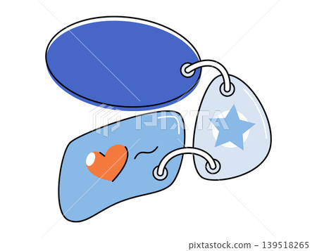 Three hanging tags with heart and star icons vector illustration. Retail branding, wishlist items, customer feedback, product rating, shopping, gift labels. Set of connected labels with symbols Three hanging tags with heart and star icons vector illustration. Retail branding, wishlist items, customer feedback, product rating, shopping, gift labels. Set of connected labels with symbols 139518265