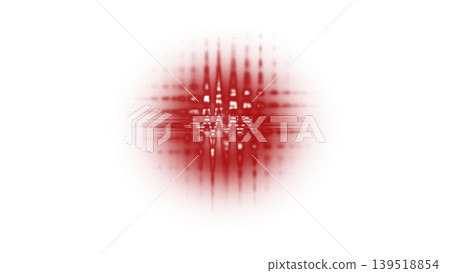 Abstract red geometric light burst with complex mesh ripple pattern isolated on transparent background. Concept of data transmission and cybersecurity 139518854