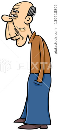 cartoon elderly man or senior comic character 139518893