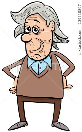 cartoon elderly man or senior comic character cartoon elderly man or senior comic character 139518897