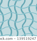 Hand drawn seamless wavy grid pattern baby blue teal abstract background digital paper. 139519247