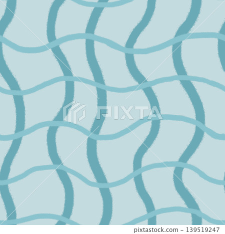 Hand drawn seamless wavy grid pattern baby blue teal abstract background digital paper. Hand drawn seamless wavy grid pattern baby blue teal abstract background digital paper. 139519247