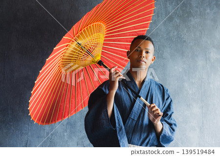 Foreign man wearing a yukata Foreign man wearing a yukata 139519484