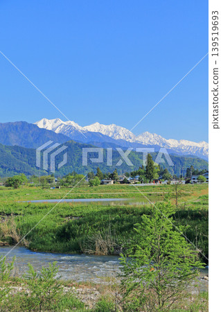 五月在安曇野鄉村和北阿爾卑斯山 五月在安曇野鄉村和北阿爾卑斯山 139519693