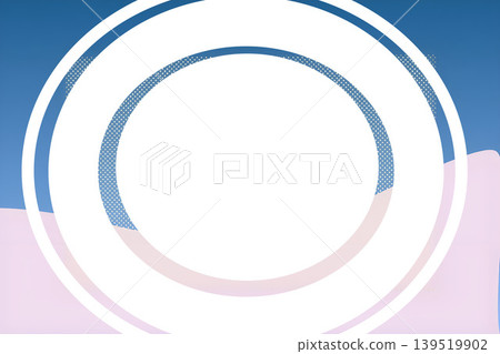 Pop geometric background material with a round frame 139519902