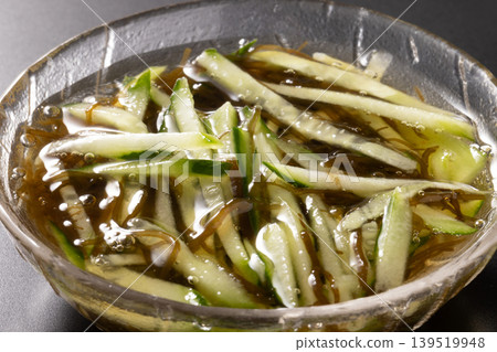 Mozuku seaweed salad with cucumber Mozuku seaweed salad with cucumber 139519948