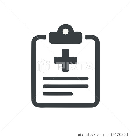 Modern Flat Design Clipboard Medical Record Document Icon Symbol Modern Flat Design Clipboard Medical Record Document Icon Symbol 139520203
