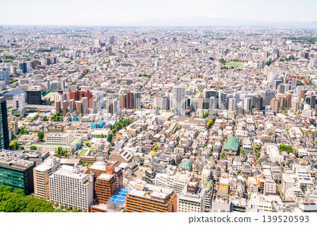 [Tokyo] A panoramic view of a major Japanese city in spring, with Mount Fuji visible in the distance (May 2026) 139520593
