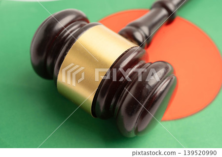 Bangladesh law, Legal, justice and agreement, wooden court gavel on flag. Bangladesh law, Legal, justice and agreement, wooden court gavel on flag. 139520990