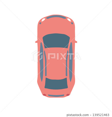 A car viewed from above (pink) A car viewed from above (pink) 139521463