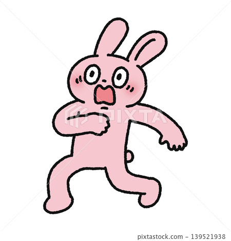 The rabbit recoiled in shock. The rabbit recoiled in shock. 139521938